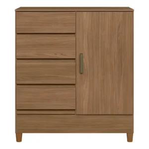 Cómoda Cajonera Fit 4 Cajones 1 Puerta Importada