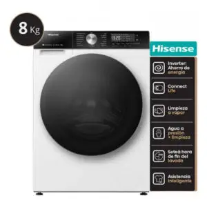 Lavarropas Inverter Smart 8kg 3S Hisense Blanco