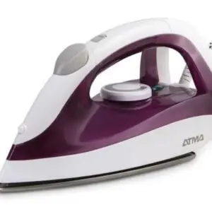 Plancha seca con rociador ATMA PAS 1217N. Base antiadherente. 1200W