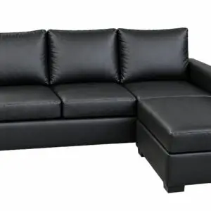 Living de cuerotex negro 200x90 más box 70x70